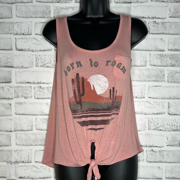 Rebellious. One. ‘Born To Roam’ Desert Graphic Tank Top Size Small - Picture 1 of 5